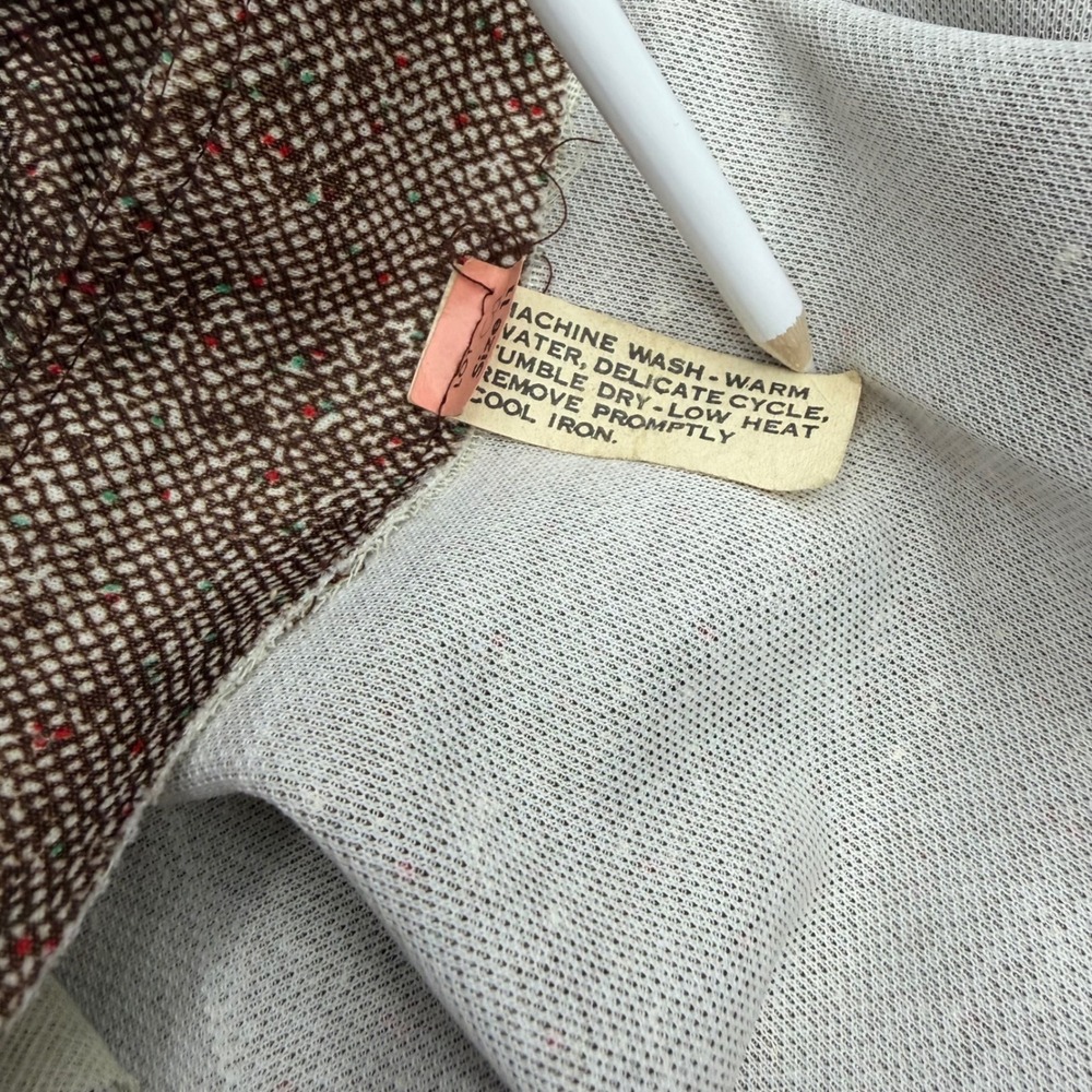 Vintage 70s Brown Tweed Blazer XS Tailored Jacket Medium Academia Office Career - Picture 11 of 13